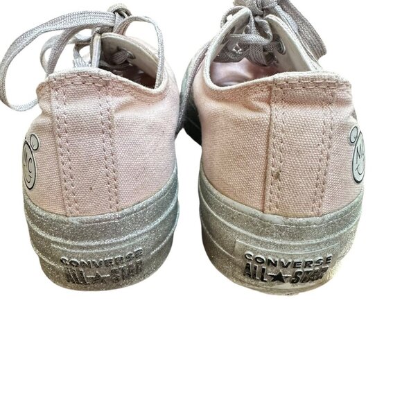 Converse Miley Cyrus Chuck Taylor All-Star Pink Glitter Platform Sneakers Size 7 - Picture 6 of 9